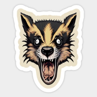 Crazed Badger Sticker